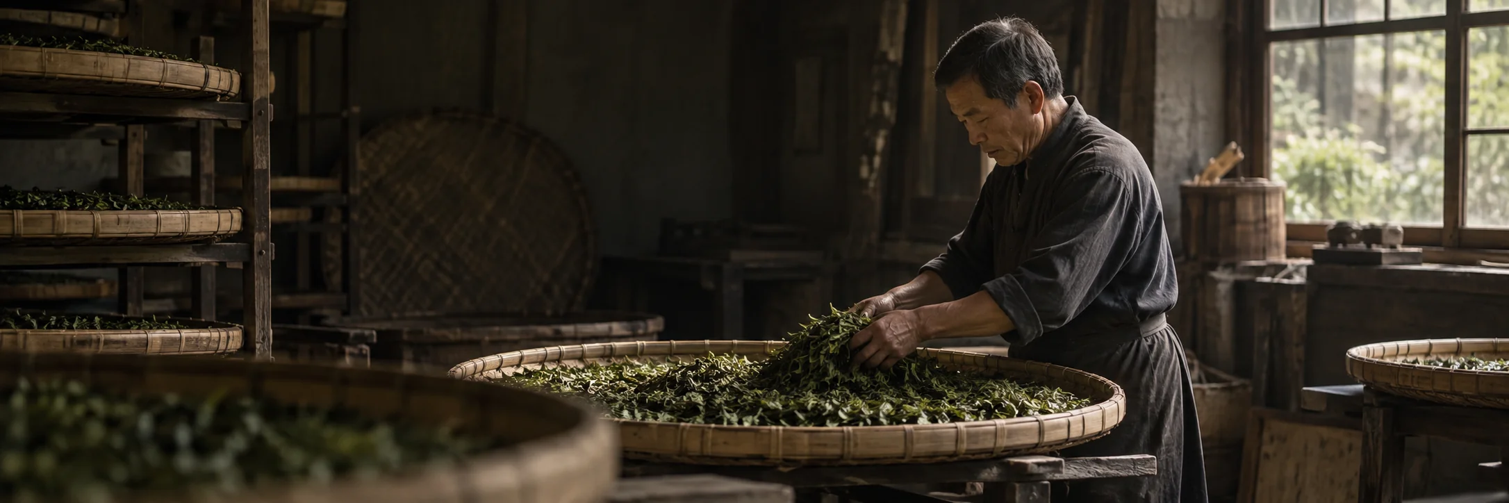 製茶作業情境示意圖
